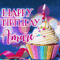 Happy Birthday Amare - Lovely Animated GIF