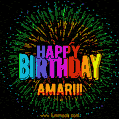 New Bursting with Colors Happy Birthday Amarii GIF and Video with Music