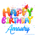 Happy Birthday Amaury - Creative Personalized GIF With Name