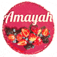 Happy Birthday Cake with Name Amayah - Free Download