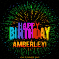 New Bursting with Colors Happy Birthday Amberley GIF and Video with Music