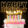 Ameliana - Animated Happy Birthday Cake GIF Image for WhatsApp