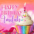 Happy Birthday Amilah - Lovely Animated GIF