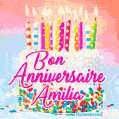 Joyeux anniversaire, Amilia! - GIF Animé