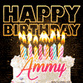 Ammy - Animated Happy Birthday Cake GIF Image for WhatsApp