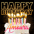 Amoura - Animated Happy Birthday Cake GIF Image for WhatsApp
