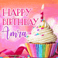 Happy Birthday Amra - Lovely Animated GIF