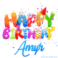 Happy Birthday Amyr - Creative Personalized GIF With Name