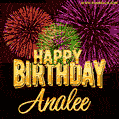 Wishing You A Happy Birthday, Analee! Best fireworks GIF animated greeting card.