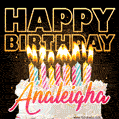 Analeigha - Animated Happy Birthday Cake GIF Image for WhatsApp