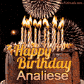 Chocolate Happy Birthday Cake for Analiese (GIF)
