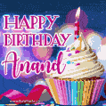 Happy Birthday Anand - Lovely Animated GIF