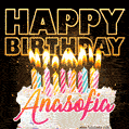 Anasofia - Animated Happy Birthday Cake GIF Image for WhatsApp