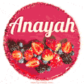 Happy Birthday Cake with Name Anayah - Free Download