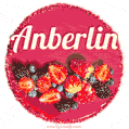 Happy Birthday Cake with Name Anberlin - Free Download