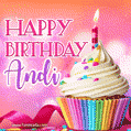 Happy Birthday Andi - Lovely Animated GIF