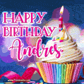 Happy Birthday Andres - Lovely Animated GIF