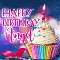 Happy Birthday Angel - Lovely Animated GIF