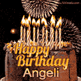 Chocolate Happy Birthday Cake for Angeli (GIF)