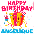 Funny Happy Birthday Angelique GIF