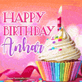 Happy Birthday Anhar - Lovely Animated GIF