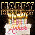 Anhar - Animated Happy Birthday Cake GIF Image for WhatsApp