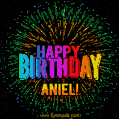 New Bursting with Colors Happy Birthday Aniel GIF and Video with Music