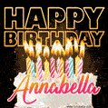 Annabella - Animated Happy Birthday Cake GIF Image for WhatsApp