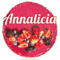 Happy Birthday Cake with Name Annalicia - Free Download