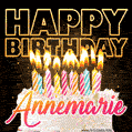Annemarie - Animated Happy Birthday Cake GIF Image for WhatsApp