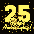 Happy Anniversary! 25th Anniversary GIF Image.