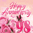 Happy 98th Anniversary GIF - Amazing Flowers and Glitter