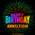 New Bursting with Colors Happy Birthday Annsleigh GIF and Video with Music