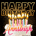 Annsleigh - Animated Happy Birthday Cake GIF Image for WhatsApp