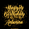 Happy Birthday Card for Antonino - Download GIF and Send for Free