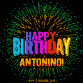 New Bursting with Colors Happy Birthday Antonino GIF and Video with Music