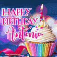 Happy Birthday Antonio - Lovely Animated GIF