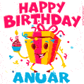 Funny Happy Birthday Anuar GIF