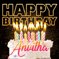 Anvitha - Animated Happy Birthday Cake GIF Image for WhatsApp