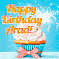 Happy Birthday, Arad! Elegant cupcake with a sparkler.