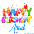 Happy Birthday Arad - Creative Personalized GIF With Name