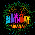 New Bursting with Colors Happy Birthday Ariana GIF and Video with Music