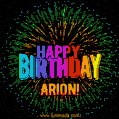 New Bursting with Colors Happy Birthday Arion GIF and Video with Music