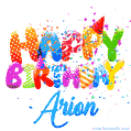 Happy Birthday Arion - Creative Personalized GIF With Name