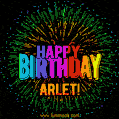 New Bursting with Colors Happy Birthday Arlet GIF and Video with Music