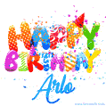 Happy Birthday Arlo - Creative Personalized GIF With Name