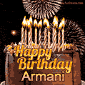 Chocolate Happy Birthday Cake for Armani (GIF)