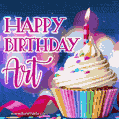 Happy Birthday Art - Lovely Animated GIF