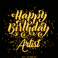 Happy Birthday Card for Artist - Download GIF and Send for Free
