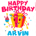 Funny Happy Birthday Arvin GIF